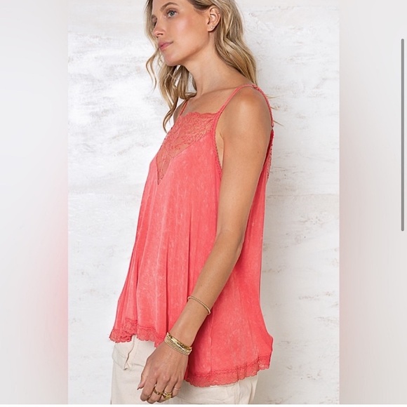 ☃️BOGO50%☃️🆕💜POL: PLUM Lace Panel Cami Tank SMALL - Picture 6 of 11